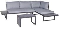 LC Garden &raquo;Sungardo&laquo; Gartenlounge Set 3tlg. anthrazit Aluminium/HPL Loungeset