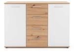 Finori Kommode, Spanplatte, Artisan/Wei&szlig;, B/H/T: 120 x 85 x 35 cm