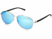Mstrds Unisex Sunglasses Mumbo Mirror Sonnenbrille, Silber (Silver/Blue 4468),...
