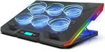 Glacier Laptop K&uuml;hler mit RGB Beleuchtung f&uuml;r 11 bis 17 Zoll | 6 L&uuml;fter mit