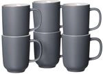 Ritzenhoff & Breker Kaffeebecher Jasper, 6er Set, Grau, 285 ml, Steinzeug,...