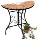 DanDiBo Tisch Halbrund Konsolentisch Wandtisch 120041 Beistelltisch Metall Mosaik 70