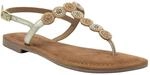 Lazamani Luz Damen Leder-Sandalen Gold Gr&ouml;&szlig;e 41