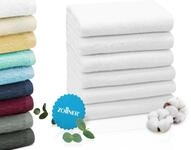 ZOLLNER 6er Set Handt&uuml;cher in 50x100 cm - saugstarke und weiche Badet&uuml;cher in wei&szlig;