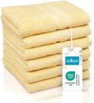 ZOLLNER 6er Set Handt&uuml;cher in 50x100 cm - Flauschige Badet&uuml;cher aus Baumwolle - mit