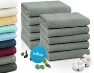 ZOLLNER 10er Set Handt&uuml;cher in 50x100 cm - saugstarke und weiche Duscht&uuml;cher in
