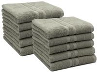 ZOLLNER 10er Set Handt&uuml;cher in 50x100 cm, Baumwolle, Hotelqualit&auml;t, Taupe