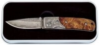 Haller Damast-Taschenmesser Wurzelholzgriff 39 Lagen rsf., 83100