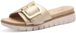 s.Oliver Damen Pantoletten mit Plateau Vegan, Gold (Champagne), 37 EU