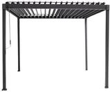 MIRADOR Pergola 80 Solid 3x3 m Stahl Anthrazit verstellbares Lamellendach Garten