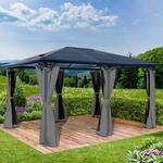 BRAST Alu Pavillon Premium | viele Modelle & Farben | Gr&ouml;&szlig;en 3x3m 3x4m 3,6x4,8m 