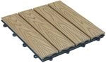 Home Deluxe WPC Klickfliesen BAVARO PREMIUM - Teak 5 m&sup2; - Holzoptik 