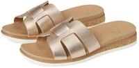 Skechers Damen Desert KISS Low Peak Look Schiebe-Sandalen, Gold, 37.5 EU