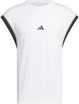 adidas Herren Basketball All World Sleeveless Tank Shirt, White/Black, S