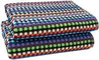 ZOLLNER 2er Set Duscht&uuml;cher - bunt - 70x140 cm - 100% Baumwolle - aus...