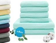 ZOLLNER Handtuch Set aus 4 Handt&uuml;cher 50x100 cm & 2 Duscht&uuml;cher 70x140 cm -