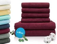 ZOLLNER Handtuch Set aus 4 Handt&uuml;cher 50x100 cm & 2 Duscht&uuml;cher 70x140 cm -
