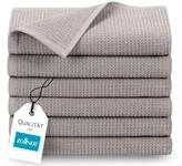 ZOLLNER 6er Set Handt&uuml;cher in 50x100 cm - langlebige Frottiert&uuml;cher in grau - mit