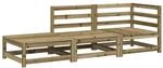 vidaXL Gartensofa 2-Sitzer, Modular Sofa mit R&uuml;ckenlehne, Gartensessel Ecksofa mit