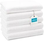 ZOLLNER 5er Set Duscht&uuml;cher in 70x140 cm - saugstarke Handt&uuml;cher in wei&szlig; -...