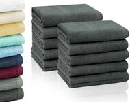 ZOLLNER 10er Set Handt&uuml;cher in 50x100 cm - saugstarke und weiche Duscht&uuml;cher in