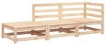 vidaXL Gartensofa 2-Sitzer, Modular Sofa mit R&uuml;ckenlehne, Gartensessel Ecksofa...