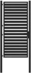 vidaXL Gartentor Abschlie&szlig;bar Schwarz 100x180 cm Aluminium, Zauntor, Zaunt&uuml;r,