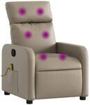 vidaXL Massagesessel Cappuccino-Braun Kunstleder