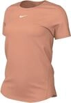 Nike Damen One Classic Dri-Fit Ss T-Shirt, Apricot Agate/White, M
