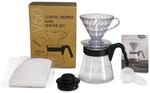 HARIO V60 Kaffeefilter-Set 02 - Schwarz (Kaffeemaschine) mit Dripper, Server,