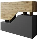 Mirjan24 Kommode Nesezi mit 4 T&uuml;ren, Anrichte, Highboard, Mehrzweckschrank, Diele &
