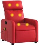 vidaXL Massagesessel Rot Kunstleder