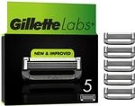 Gillette Labs Rasierklingen Herren, 5 Original Ersatzklingen, Klingen f&uuml;r M&auml;nner