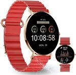 XCOAST SIONA 2 Wave Rot Smartwatch, 1,3" AMOLED, Wasserdicht, Puls, Blutdruck,