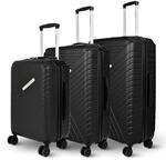 deluxe4home&reg; 3 TLG. Hartschalenkofferset Reisekoffer Koffer & Trolley Schwarz I