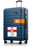 Travely Polycarbonat Koffer Gro&szlig; 77cm XL - 100L Innenvolumen - 158cm Gurtma&szlig;, sehr