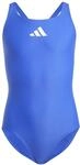 Adidas M&auml;dchen Solid Small Logo Swimsuit, Semi Lucid Blue/White, 5-6 Years