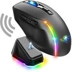 Spirit of Gamer - Elite M50 Dark, Kabellose Gaming Maus RGB 8000 DPI, 6