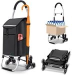 VOUNOT&reg; Aluminium Einkaufstrolley Treppensteiger, 3 in 1 Trolly Einkaufswagen
