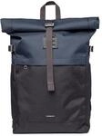 Sandqvist Icon Rolltop Laptop Rucksack 14&rdquo;, 23L, Navy & Schwarz, wasserabweisend,