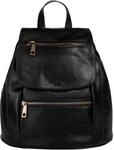Samantha Look City-Rucksack Echt Leder Damen 017743 Made in Italy, Funktionales