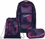 Satch Pack Schulrucksack Set 3tlg. inkl. Schlamperbox und Sportbeutel (Seismic Pink)