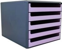 Schubladenbox, Geh&auml;use Anthrazit, Recycling Blauer Engel, Lavendel