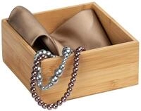 WENKO Bambus Ablage Terra M, praktische Organizer-Box f&uuml;r Schr&auml;nke und Regale in
