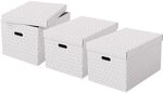 Esselte 3er Set gro&szlig;e Aufbewahrungs- & Geschenkboxen mit Deckel, Schachteln f&uuml;r