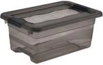keeeper Aufbewahrungsbox mit Deckel und Schiebeverschluss, 4 l, Transparent,
