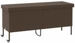 vidaXL Gartenbox Braun 160x55x75 cm Poly Rattan, Garten Auflagenbox mit Rollen und