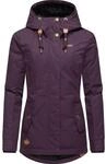 Ragwear Damen warme kurze Winterjacke mit Kapuze Monade Intl Plum24 Gr. L