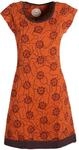 Vishes Damen Kurzarm Kleid in Orange I Gr&ouml;&szlig;e S (36) I Handgefertigt aus 100%