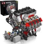 Mould King 10130 MOC Technik F488（V8） Achtzylinder-Motor